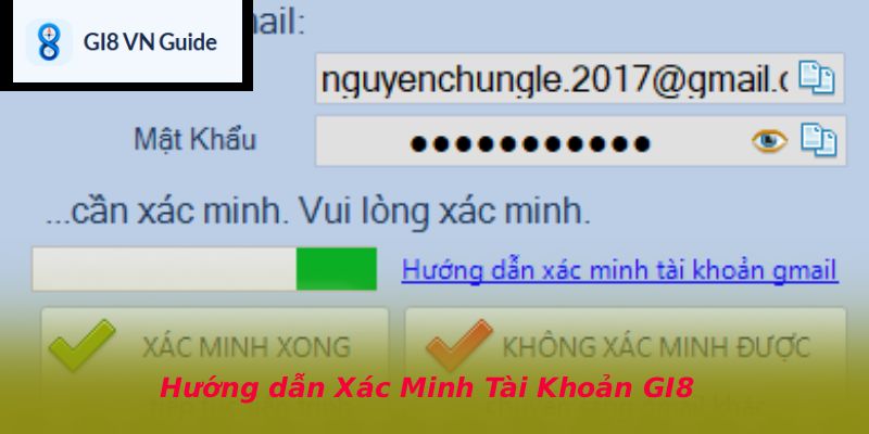 Hướng dẫn Xác Minh Tài Khoản GI8