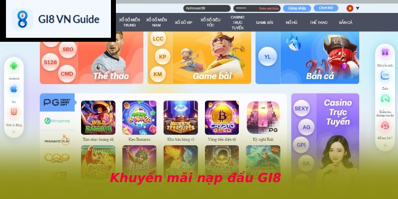Khuyến mãi nạp đầu GI8